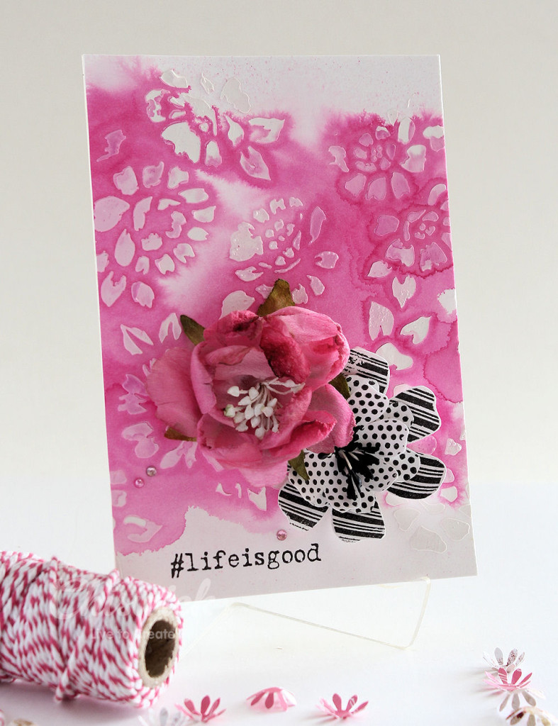 stamped floral card